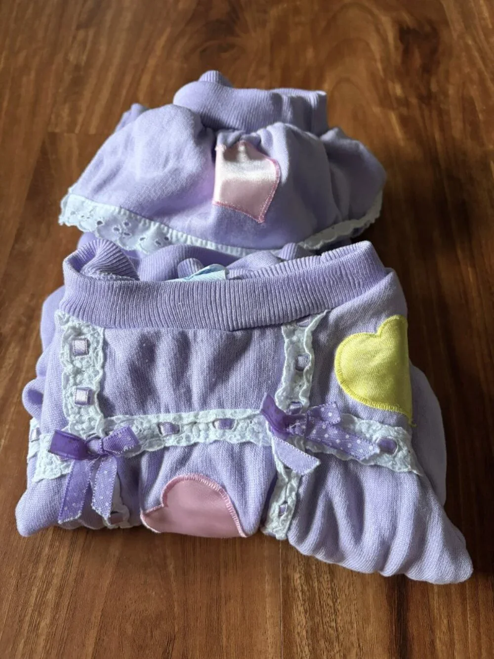 Vintage Joggles lavender lace two piece sweatshirt sweatpants set size 2T